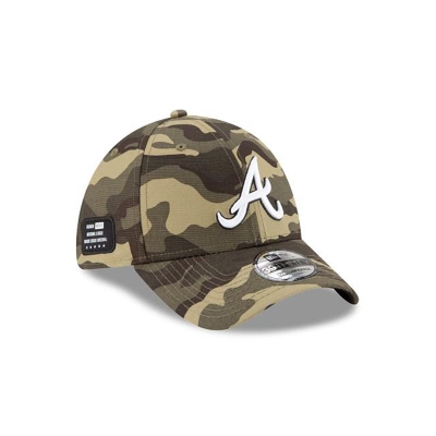 Atlanta Braves Gorra | New Era MLB Armed Forces Weekend 39thirty Stretch Fit Cap Mexico - Verdes